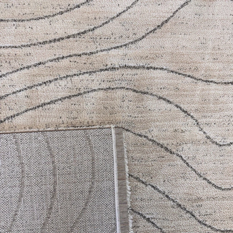 Milano Beige Wavy Line Rug – 5x8