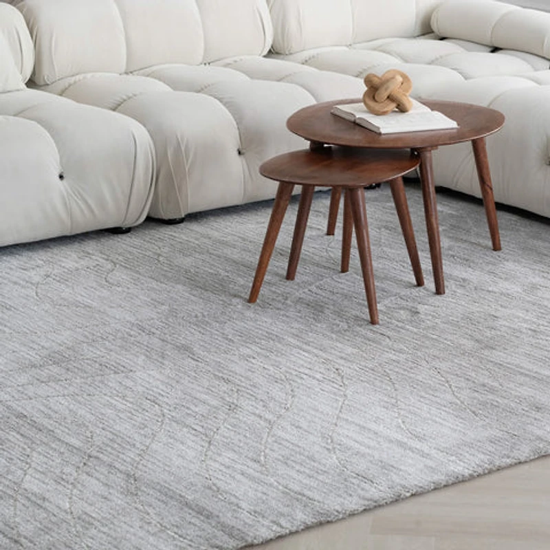 Milano Grey Contemporary Geometric Area Rug