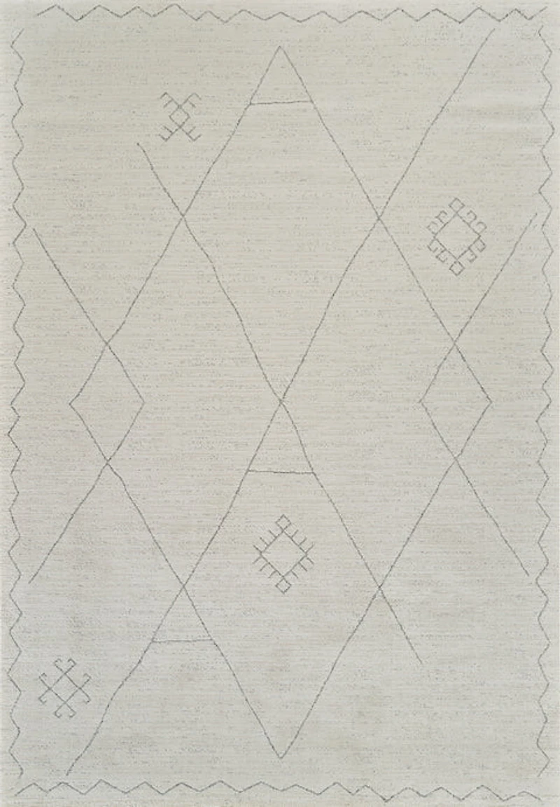 Milano Beige Modern Distressed Area Rug