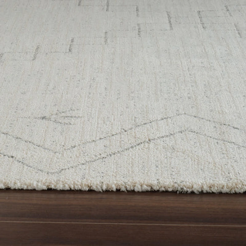 Milano Beige Textured Abstract Area Rug