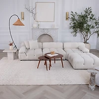 Milano Beige Traditional Medallion Area Rug