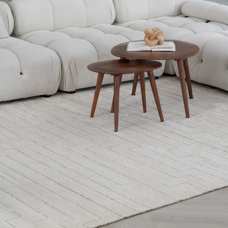 Milano Beige Traditional Floral Area Rug