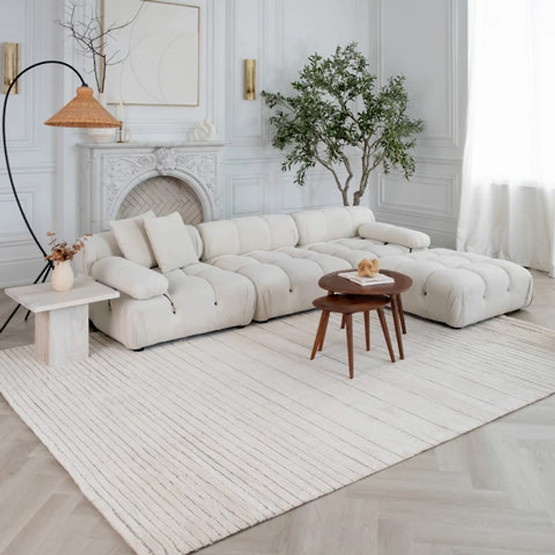 Milano Beige Traditional Bordered Area Rug
