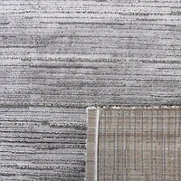 Milano Grey Textured Stripe Rug – 5x8
