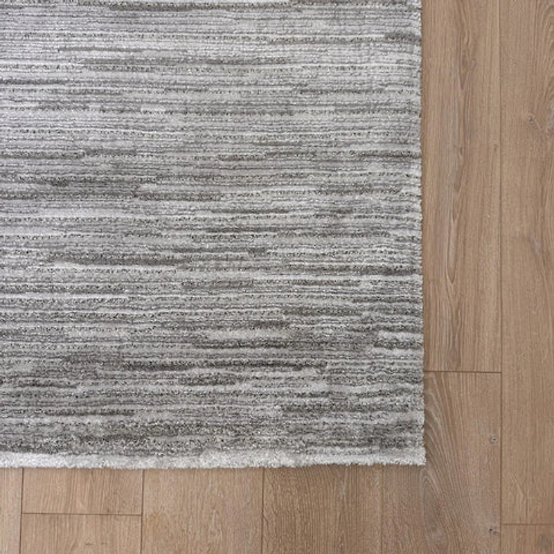 Milano Grey Textured Stripe Rug – 5x8