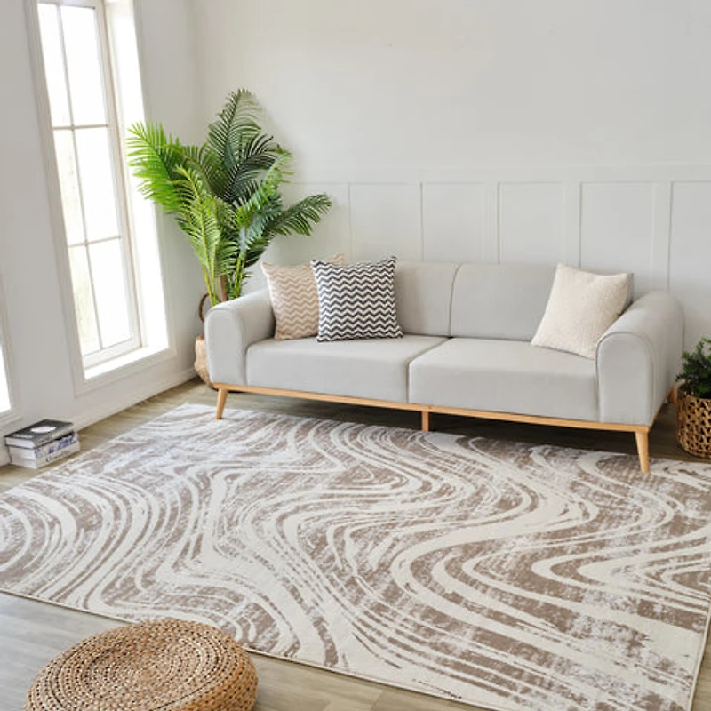 Nairobi Beige Modern Textured Area Rug