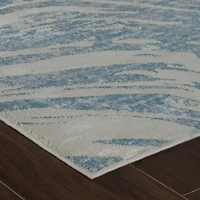 Nairobi Blue Contemporary Geometric Area Rug