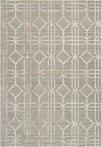 Nairobi Beige Abstract Lined Modern Rug