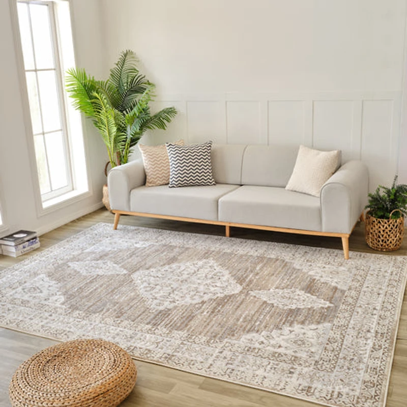 Nairobi Beige Geometric Chic Area Rug