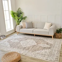 Nairobi Beige Geometric Chic Area Rug