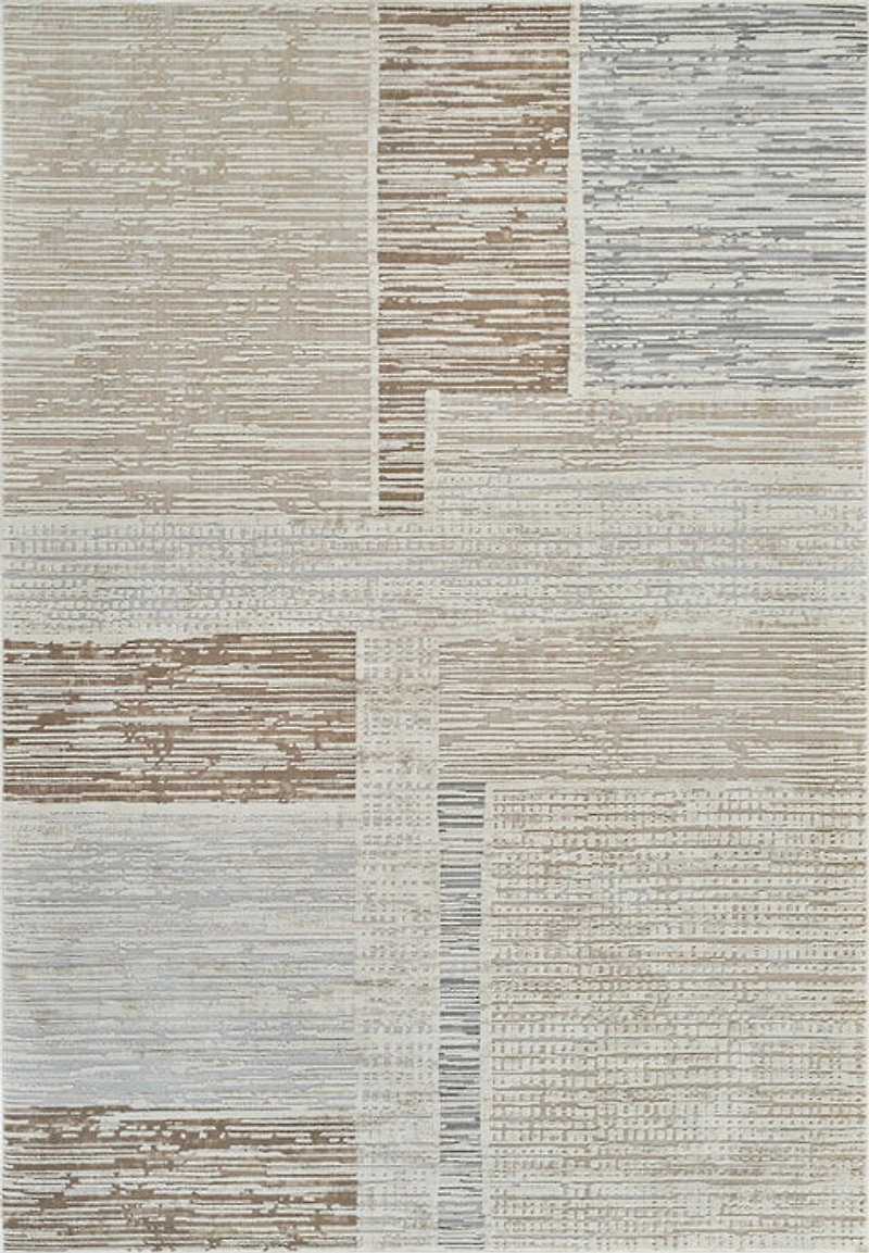 Nairobi Beige Geometric Abstract Rug – 5x8