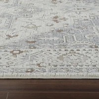 Nairobi Grey Distressed Medallion Area Rug – 7' x 10'