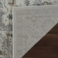 Nairobi Grey Distressed Medallion Area Rug – 7' x 10'