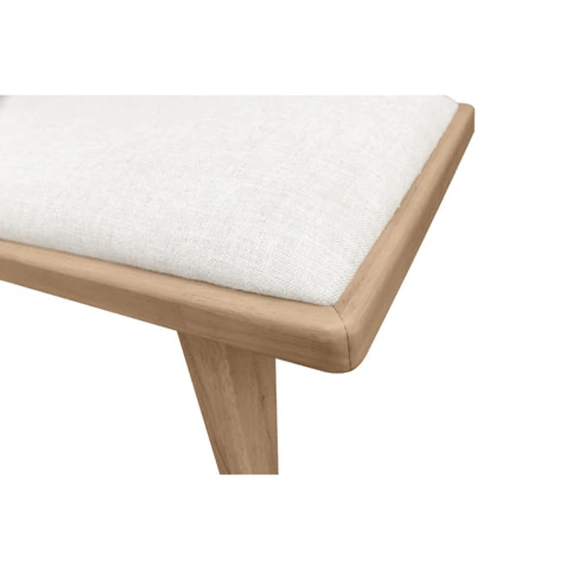 Sumire Upholstered Bench in Ginger and Natural Linen