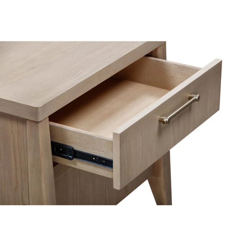 Sumire One Drawer One Shelf Ash Wood Nightstand in Ginger