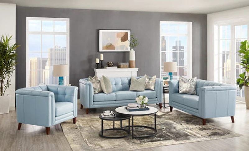 Arvo Genuine Leather Accent Chair