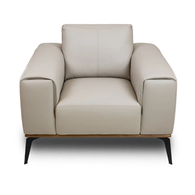 Pietro Genuine Leather Accent Chair