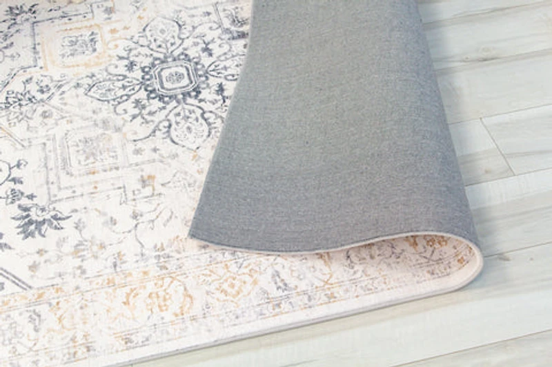 Prismatic Cream Contemporary Lines Area Rug