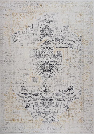 Prismatic Cream Contemporary Lines Area Rug
