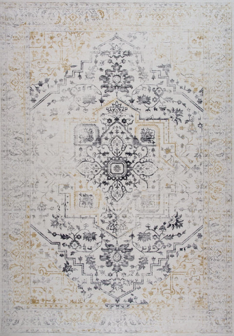 Prismatic Cream Contemporary Lines Area Rug