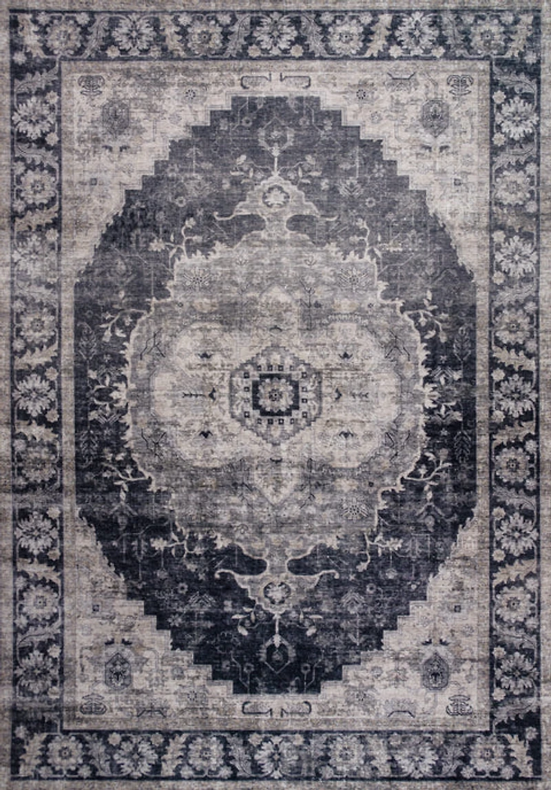 Prismatic Black Geometric Modern Area Rug