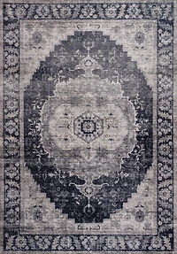 Prismatic Black Geometric Modern Area Rug