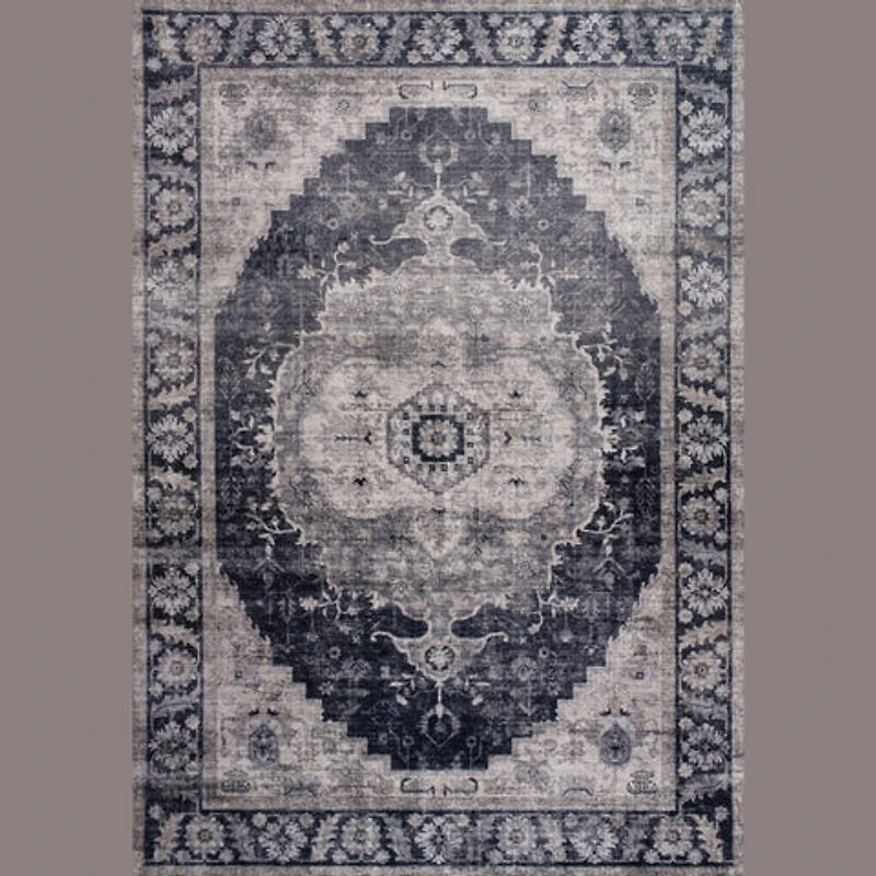 Prismatic Black Geometric Modern Area Rug