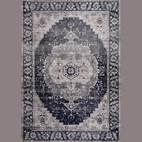 Prismatic Black Geometric Modern Area Rug
