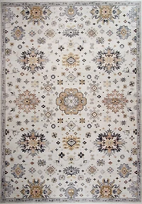 Prismatic Cream Modern Abstract Area Rug