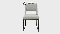 Evan Boucle' Fabric Dining Chair - Grey
