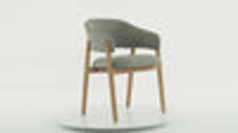 Brina Dining Chair – Mint Green Upholstery & Natural Wood Frame