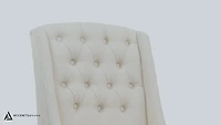Noha Dining Chair with Wooden Legs - Beige Color