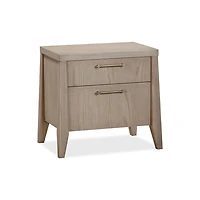Sumire Two Drawer Ash Wood Nightstand in Ginger
