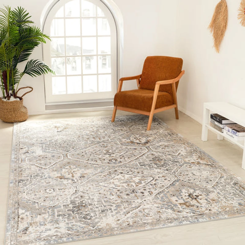 Rio Beige Diamond Trellis Area Rug