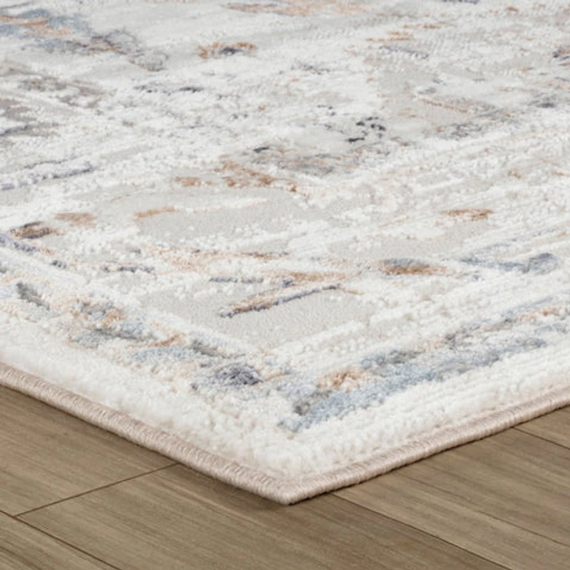 Rio Beige Abstract Lines Area Rug