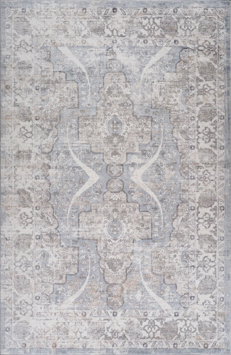 Rio Grey Linear Modern Area Rug
