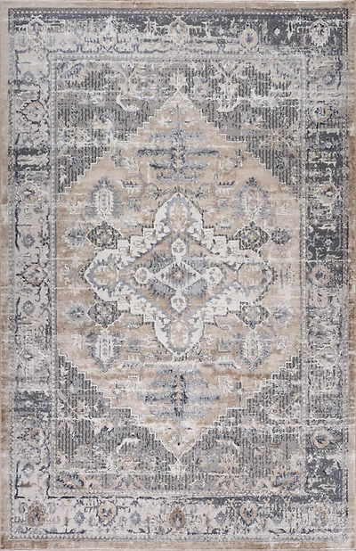 Rio Minimalist Beige Striped Area Rug