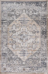 Rio Minimalist Beige Striped Area Rug