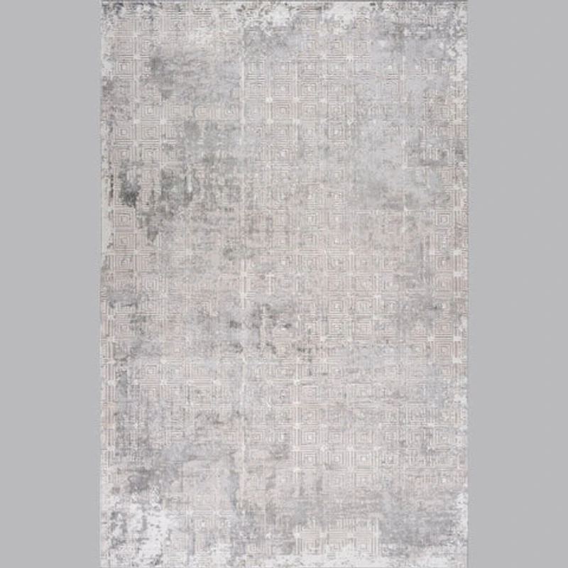 Rio Contemporary Grey Lattice Area Rug