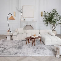 Rio Contemporary Grey Lattice Area Rug