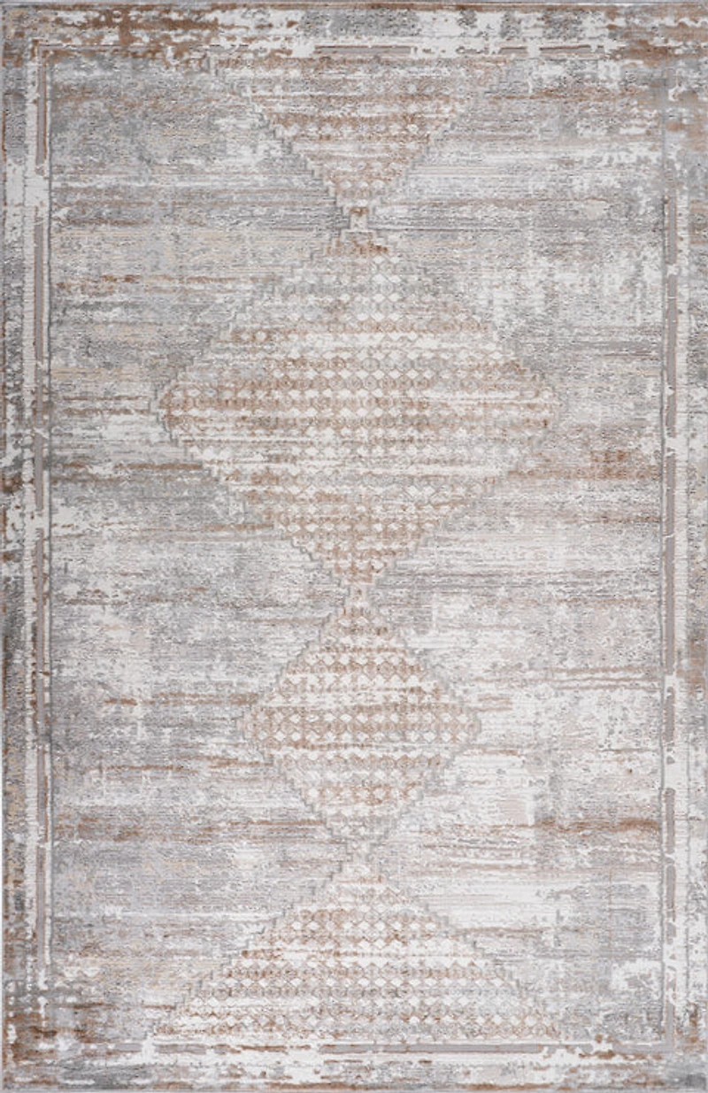 Rio Modern Brown Geometric Area Rug