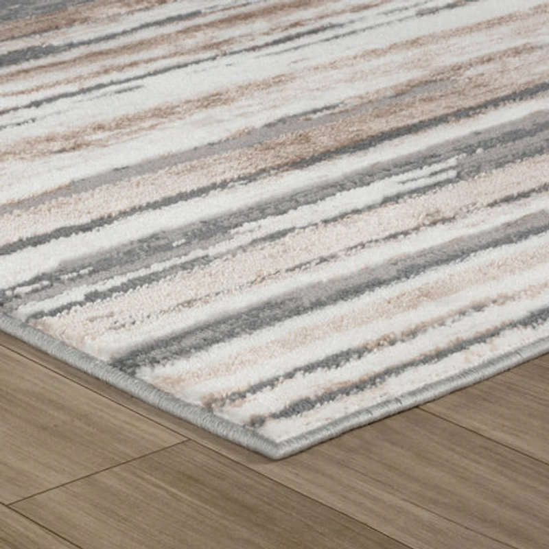 Rio Grey Abstract Lines Area Rug