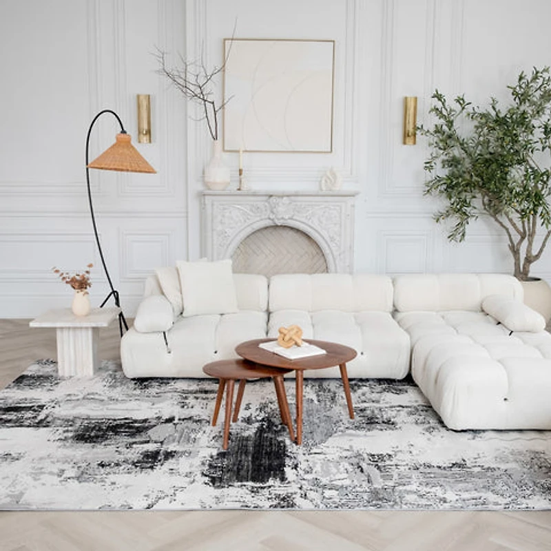 Rio Grey Contemporary Textured Area Rug