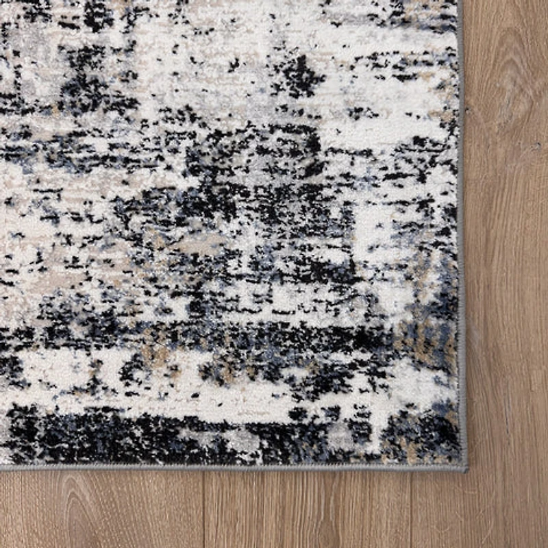 Rio White Modern Abstract Area Rug