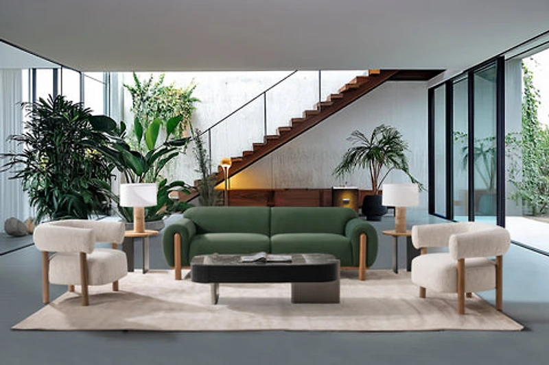 Elowen Sofa - Green Velvet