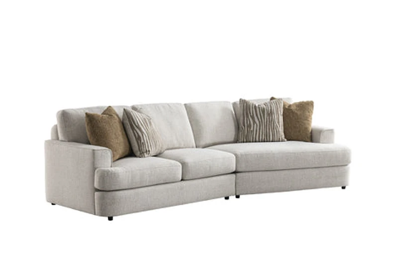 Colette 2 PCs Sectional w/4 Pillows