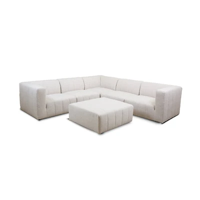 Lauriston Premium Fabric 6 PCs Modular Sectional - Monique Beige