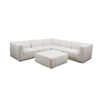 Lauriston Premium Fabric 6 PCs Modular Sectional - Monique Beige