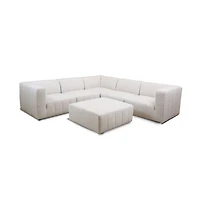 Lauriston Premium Fabric 6 PCs Modular Sectional - Monique Beige