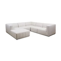 Lauriston Premium Fabric 6 PCs Modular Sectional - Monique Beige
